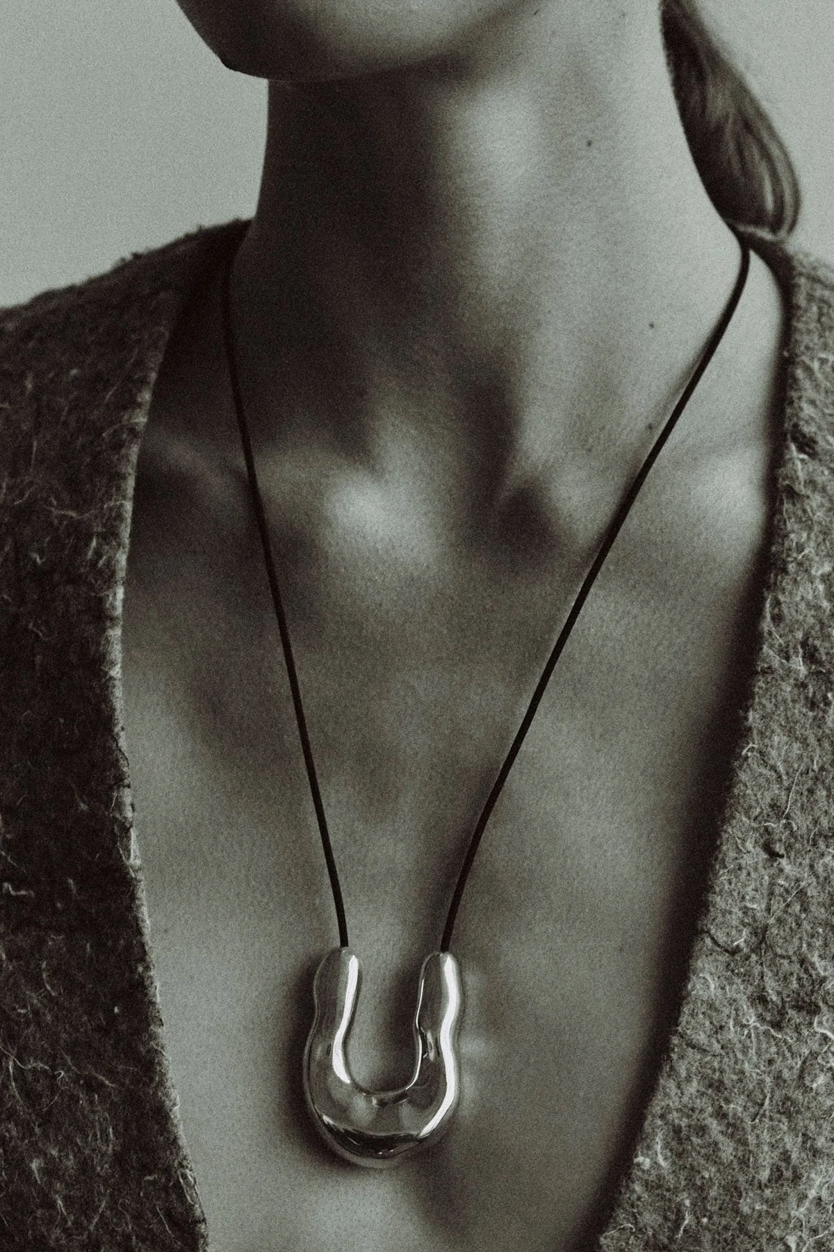 Large Wishbone Pendant - By AGMES