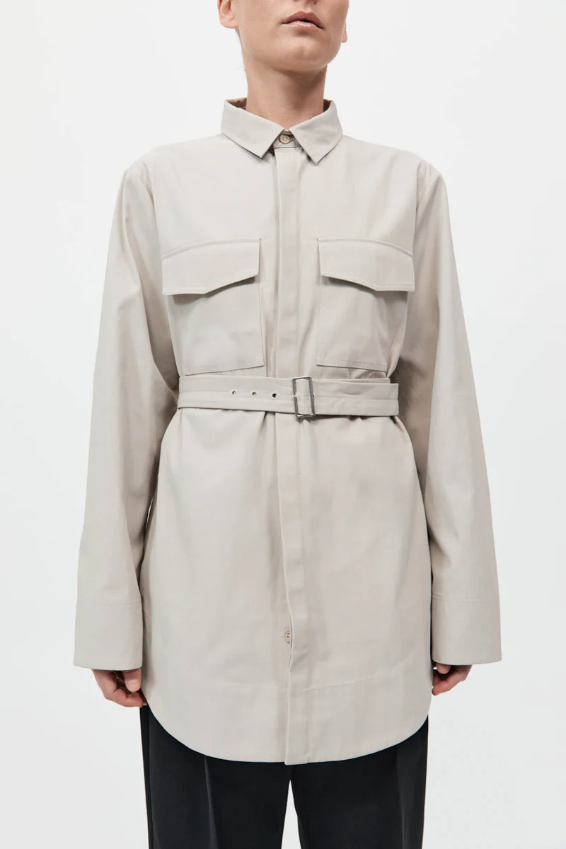 Utility Shirt Jacket - Creme