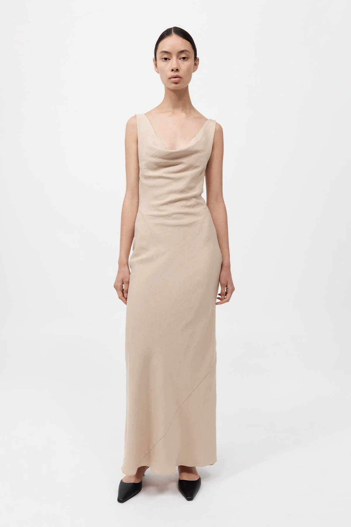 Double Drape Dress - Dune