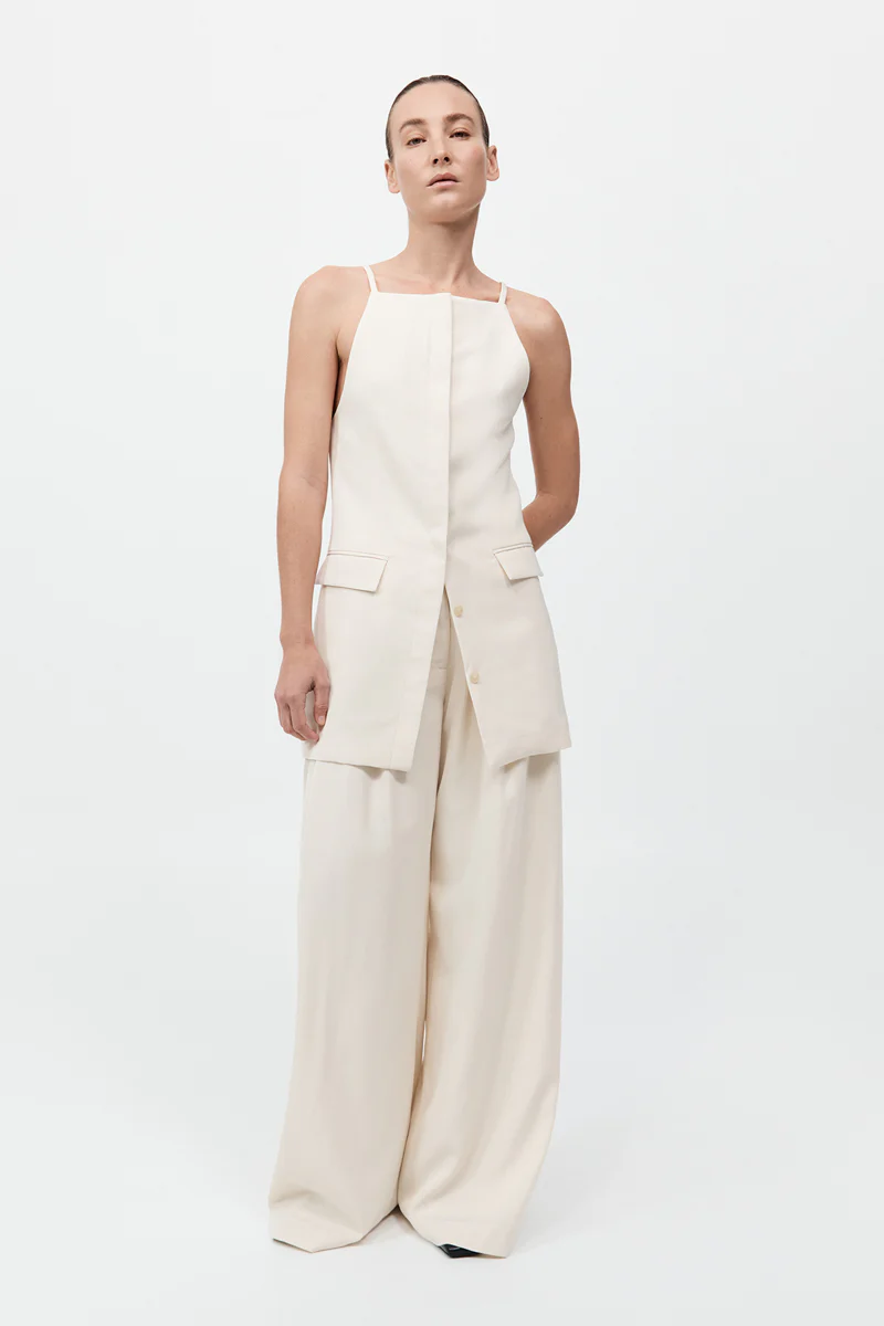 Hybrid Tailored Mini Dress - Off White