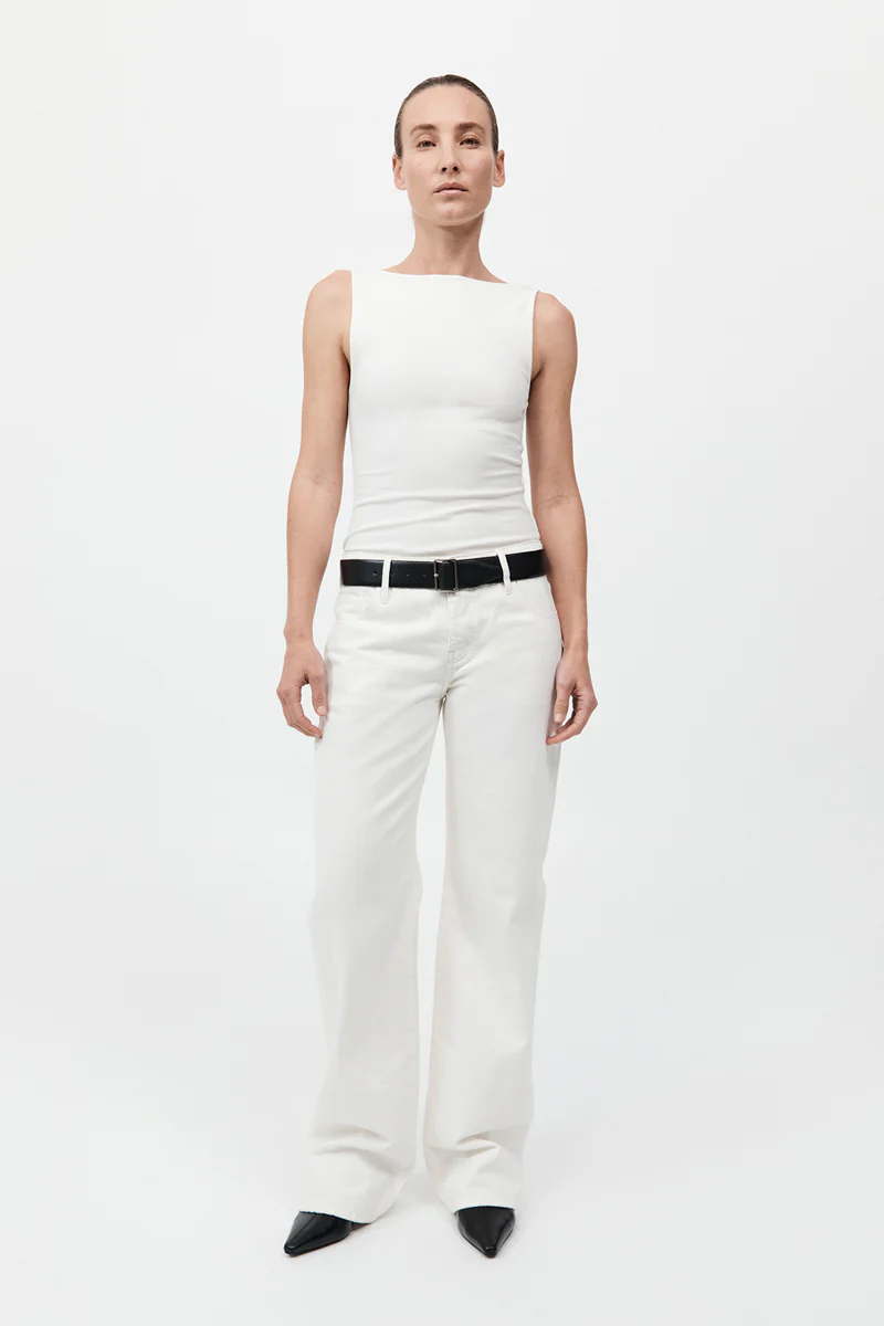 90s Low Rise Jeans - White