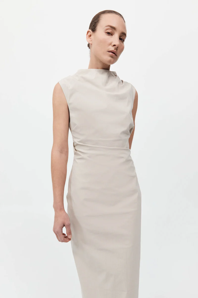Soft Sculptural Dress - Creme