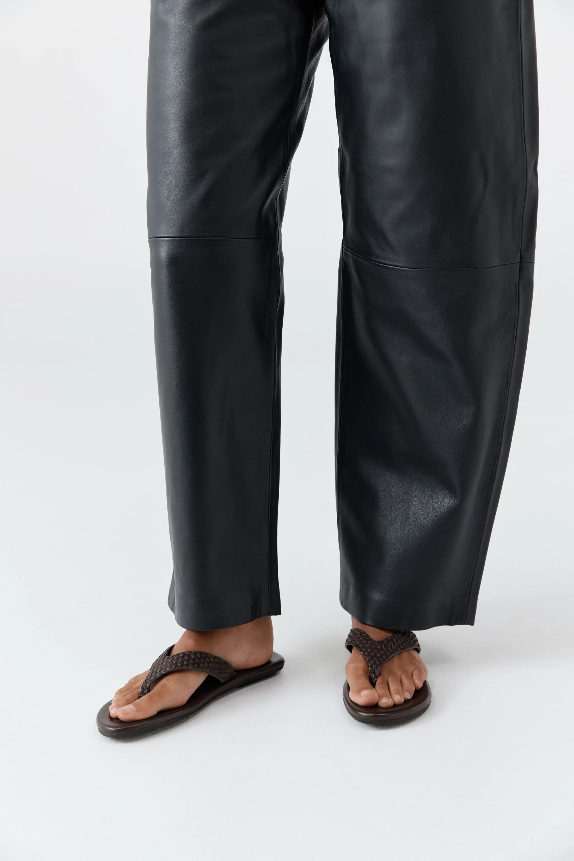 Lattice Weave Thong - Coffee