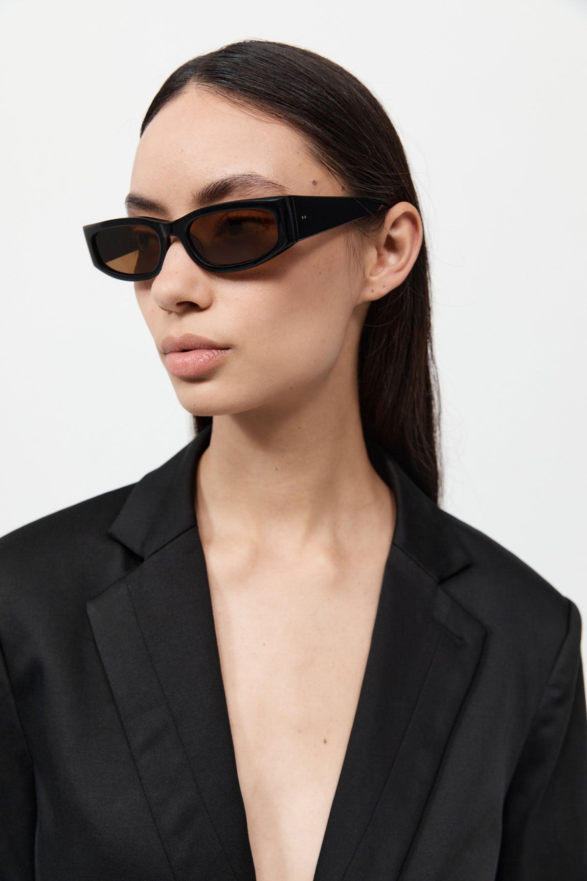 Everyday Rectangle Sunglasses - Black/Brown