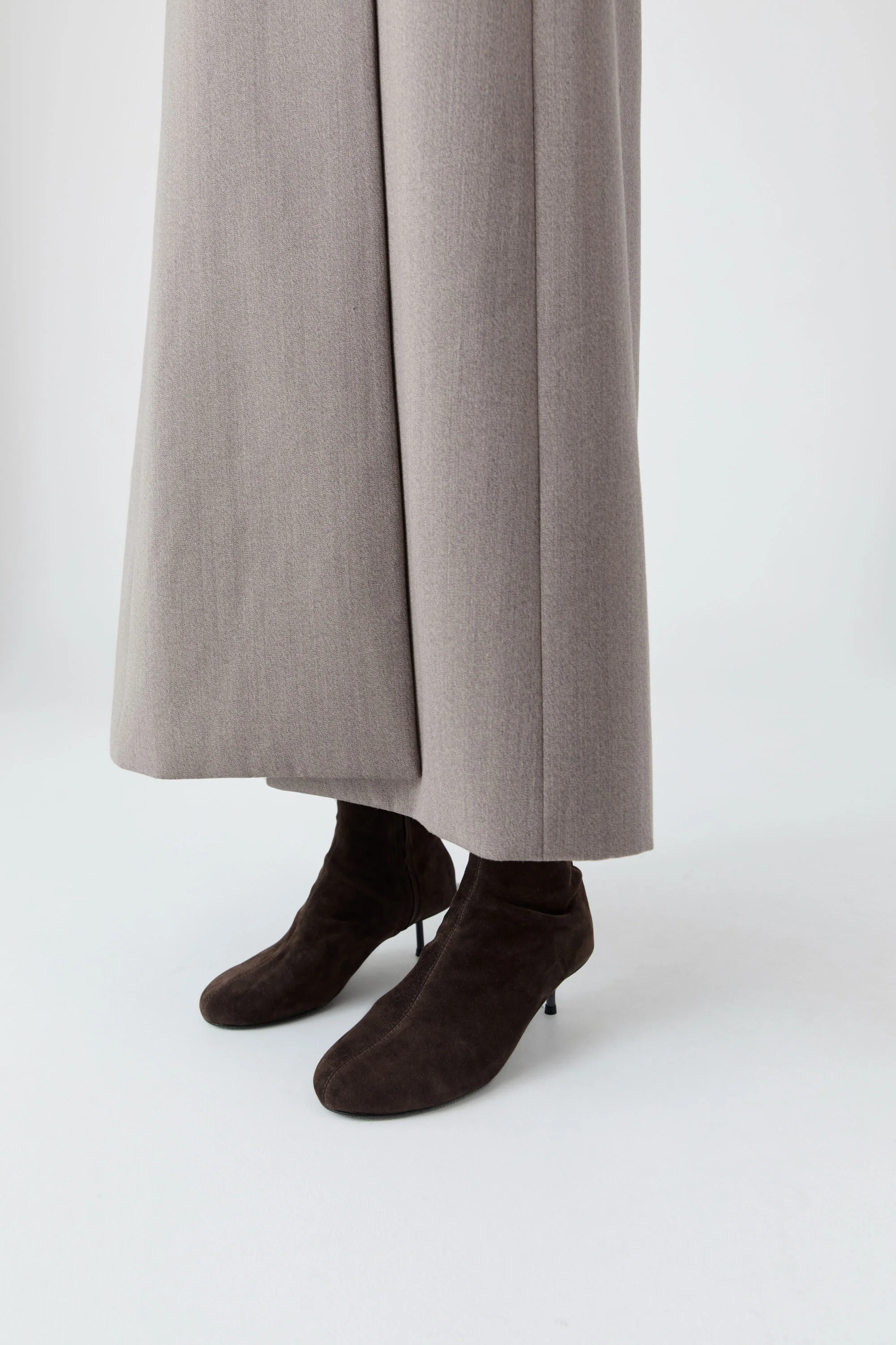 Suede Ballet Boot - Coffee