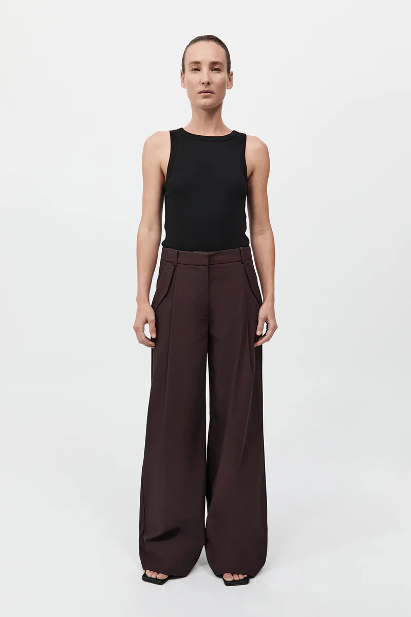 Utility Pleat Pants - Port