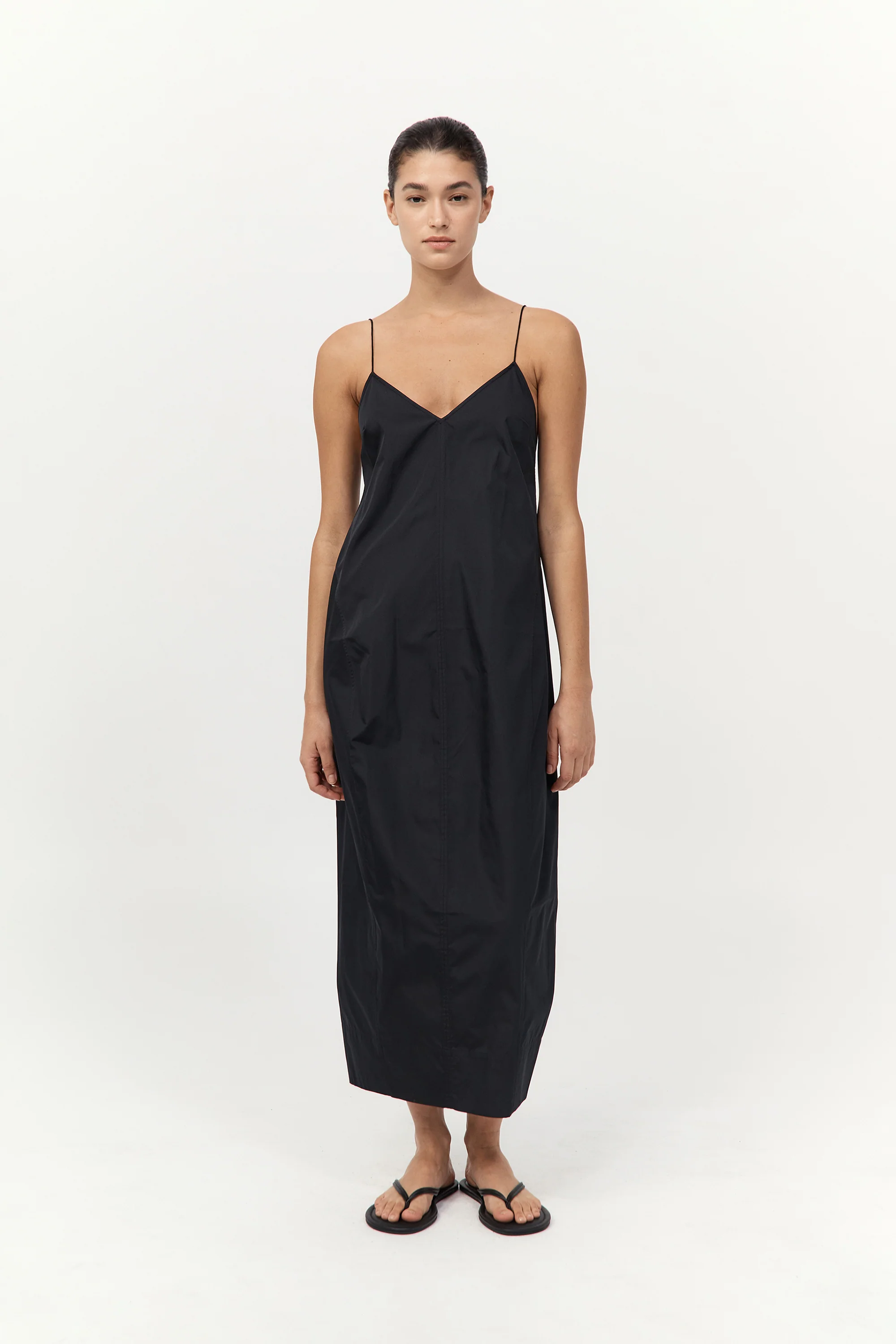 Paper Taffeta Cocoon Dress - Black