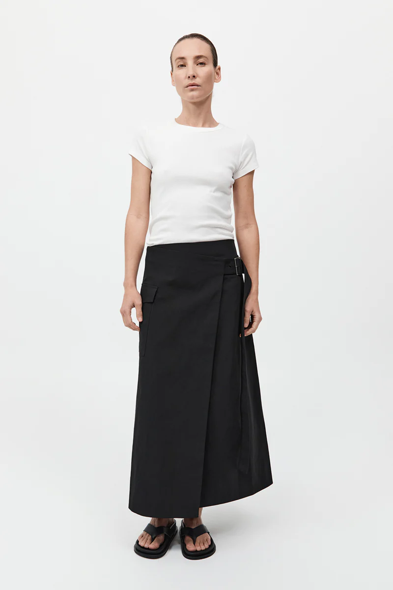 Utility Wrap Skirt - Black