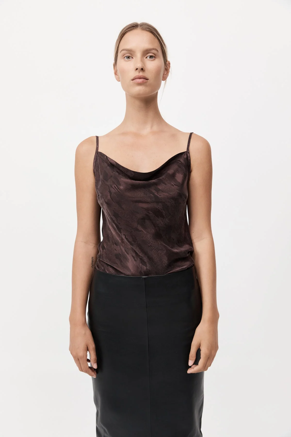 Bias Slip Cami - Chocolate Plum