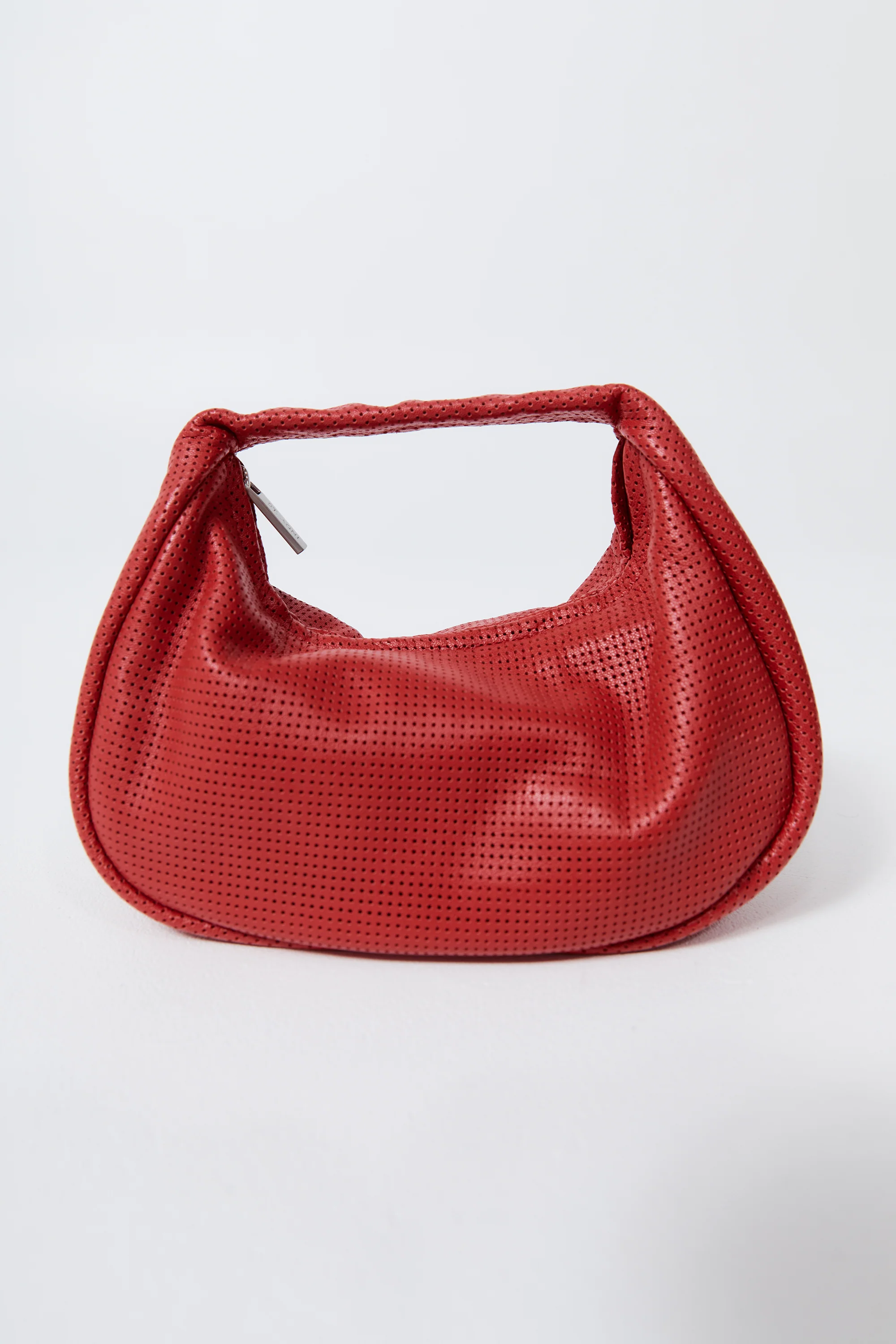 Perforated Mini Bon Bon Bag - Rosso