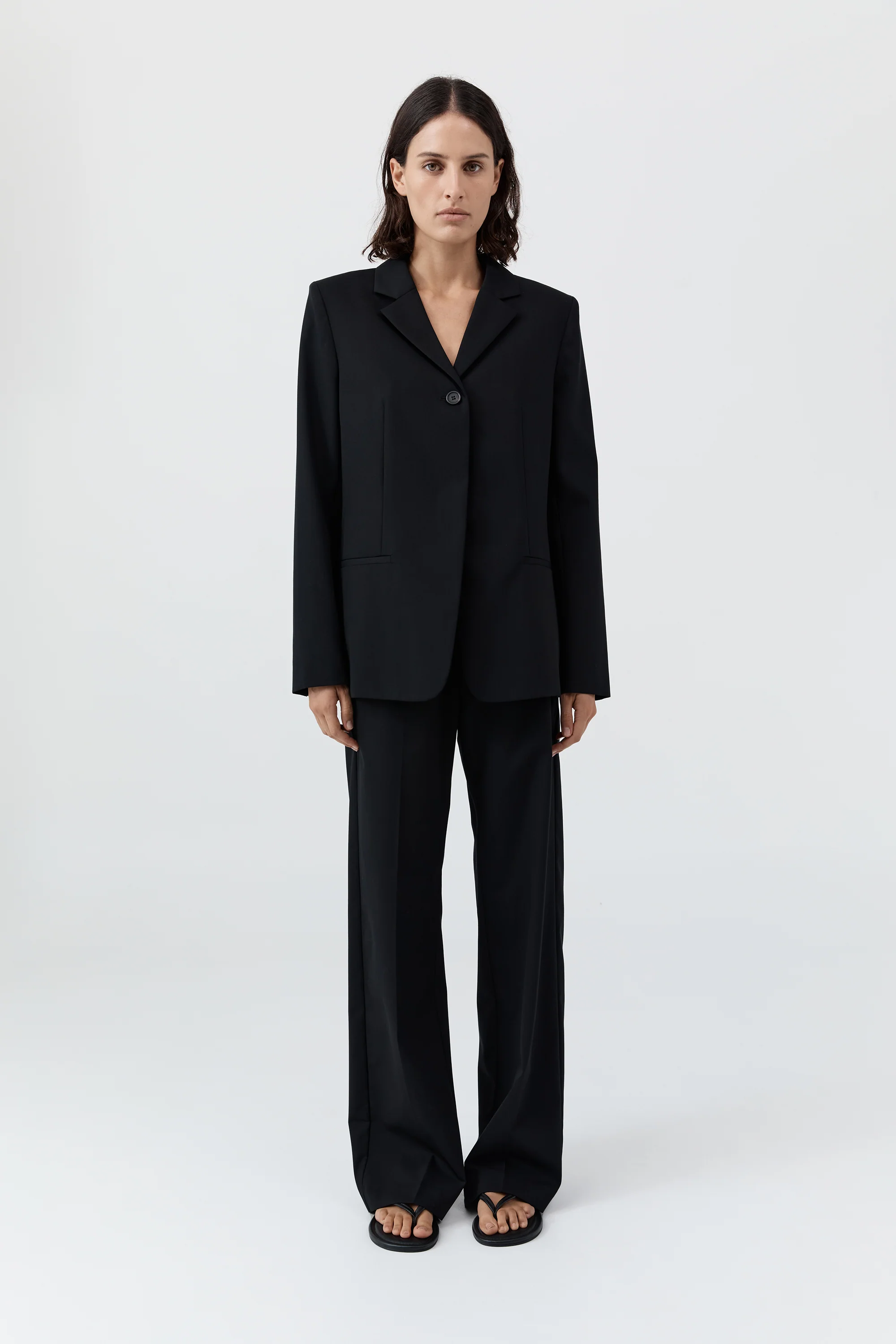 90s Wool Blazer - Black