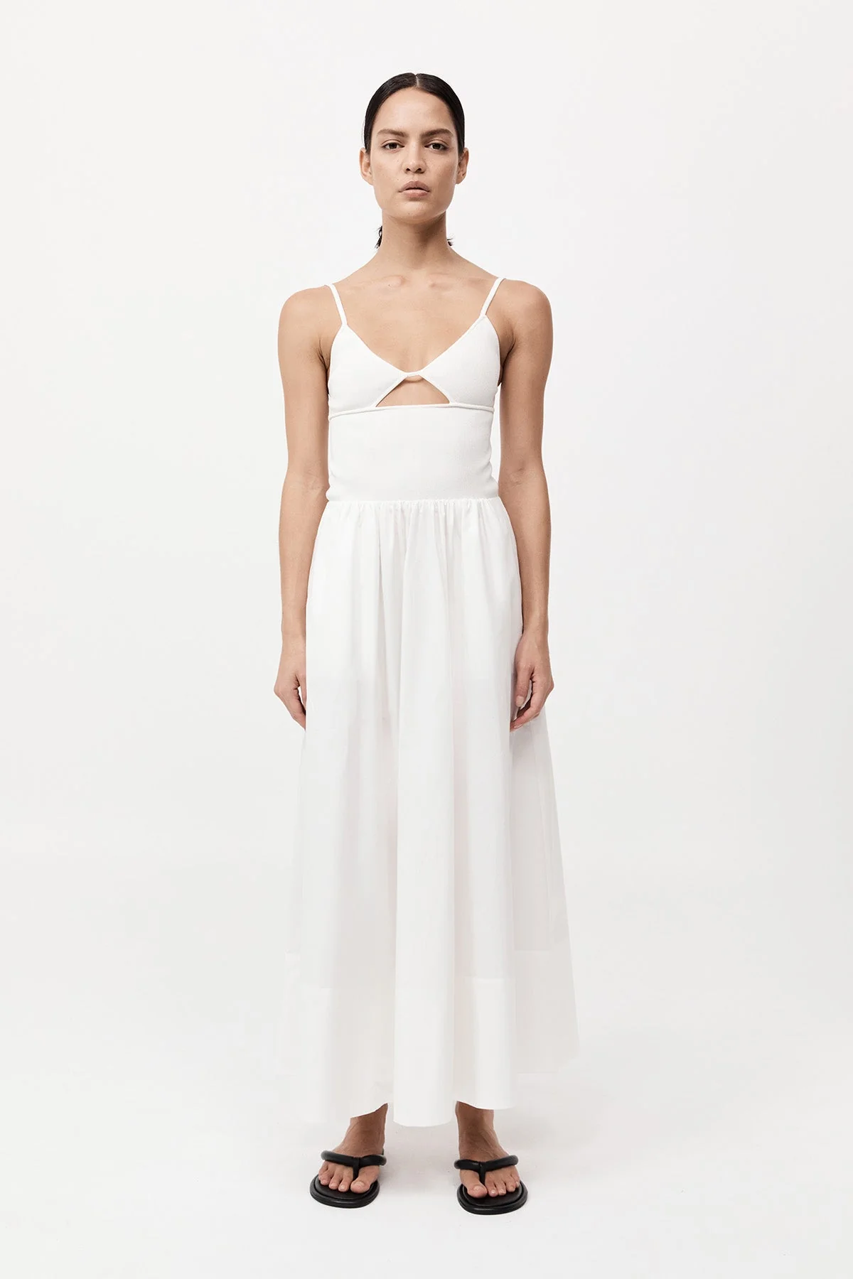 Knit Cami Dress - White