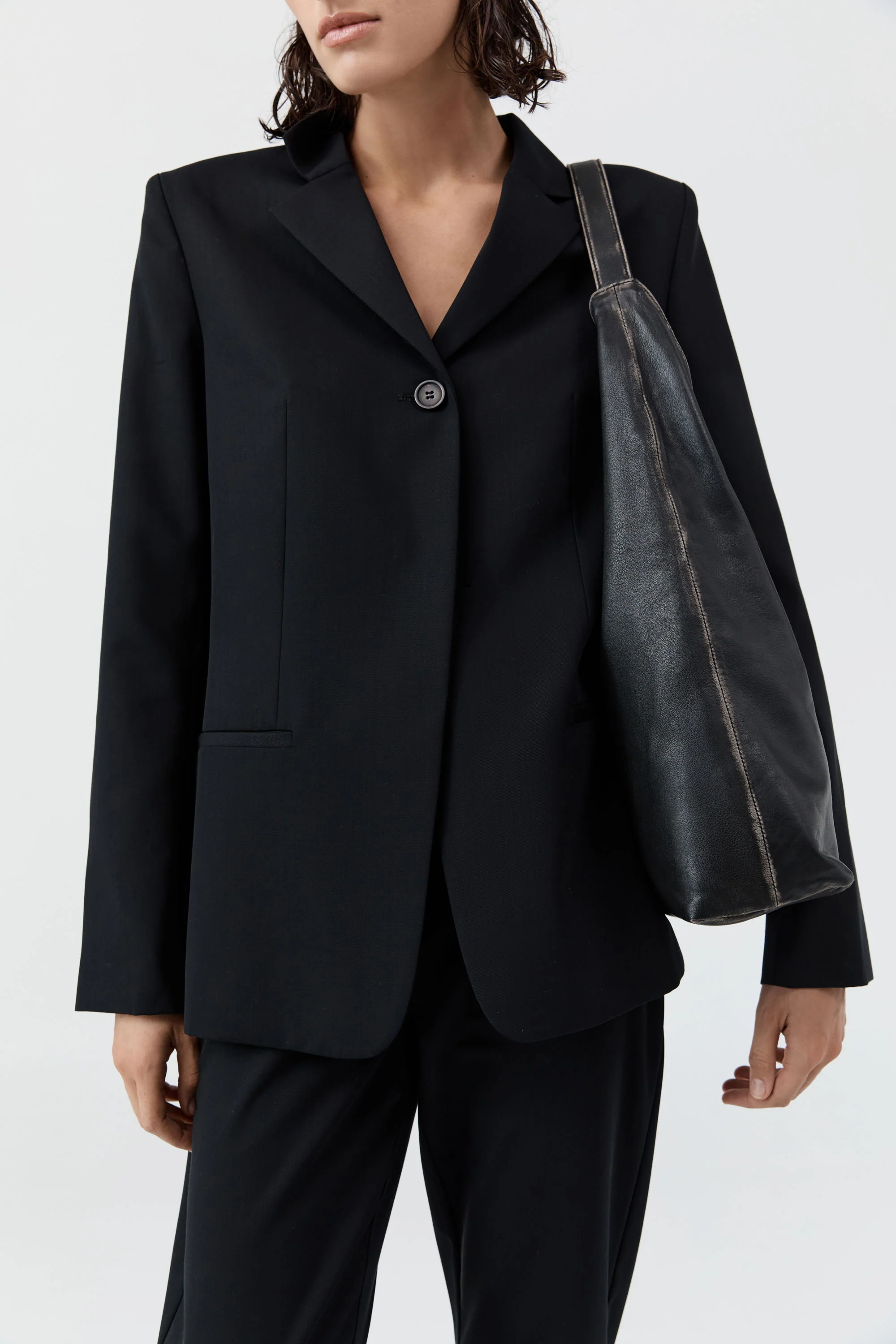 Brushed Large Tote - Black