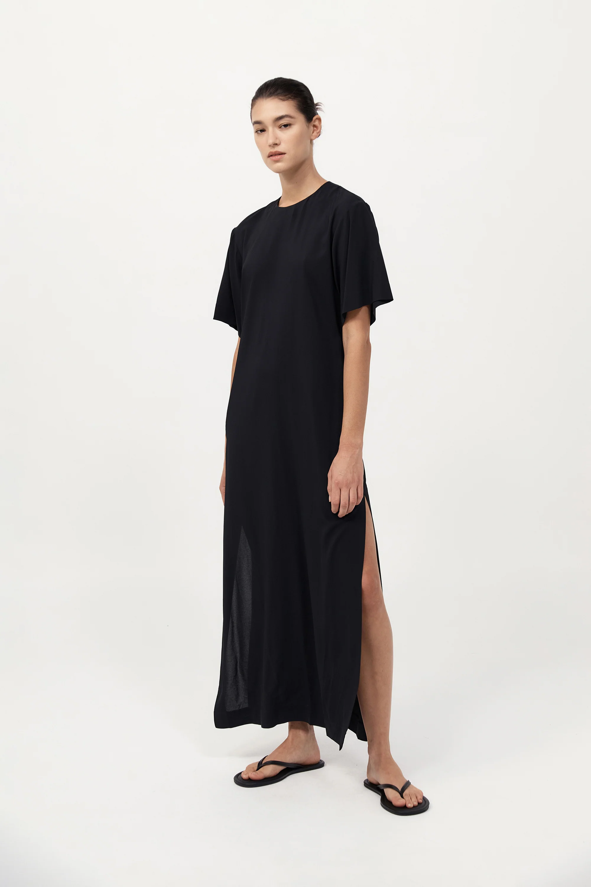 Relaxed Tee Dress - Black