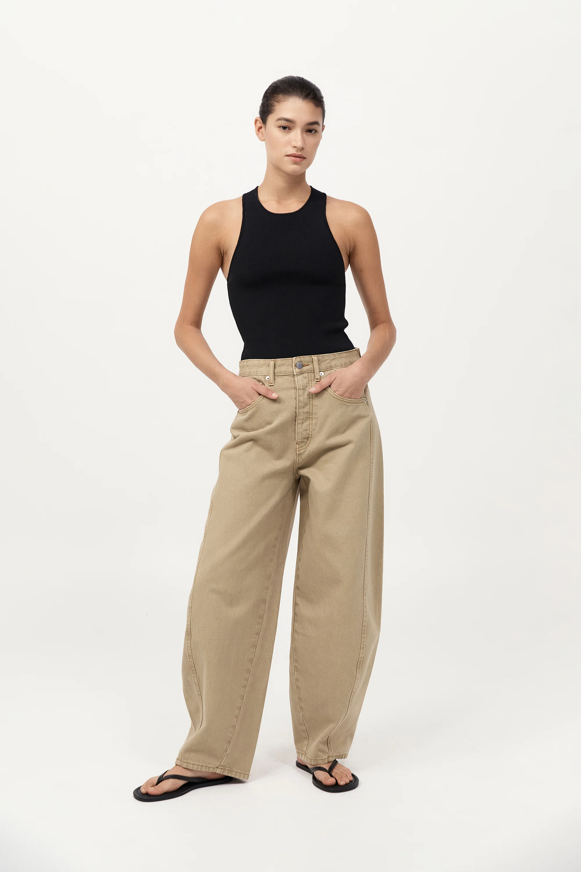 Sculpted Knit Top - Black