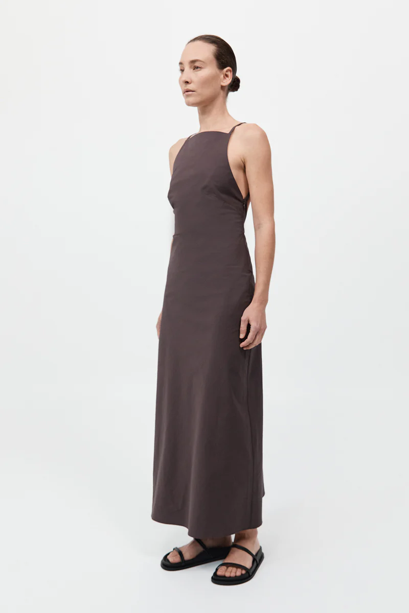 Minimal Bias Dress - Chocolate Plum