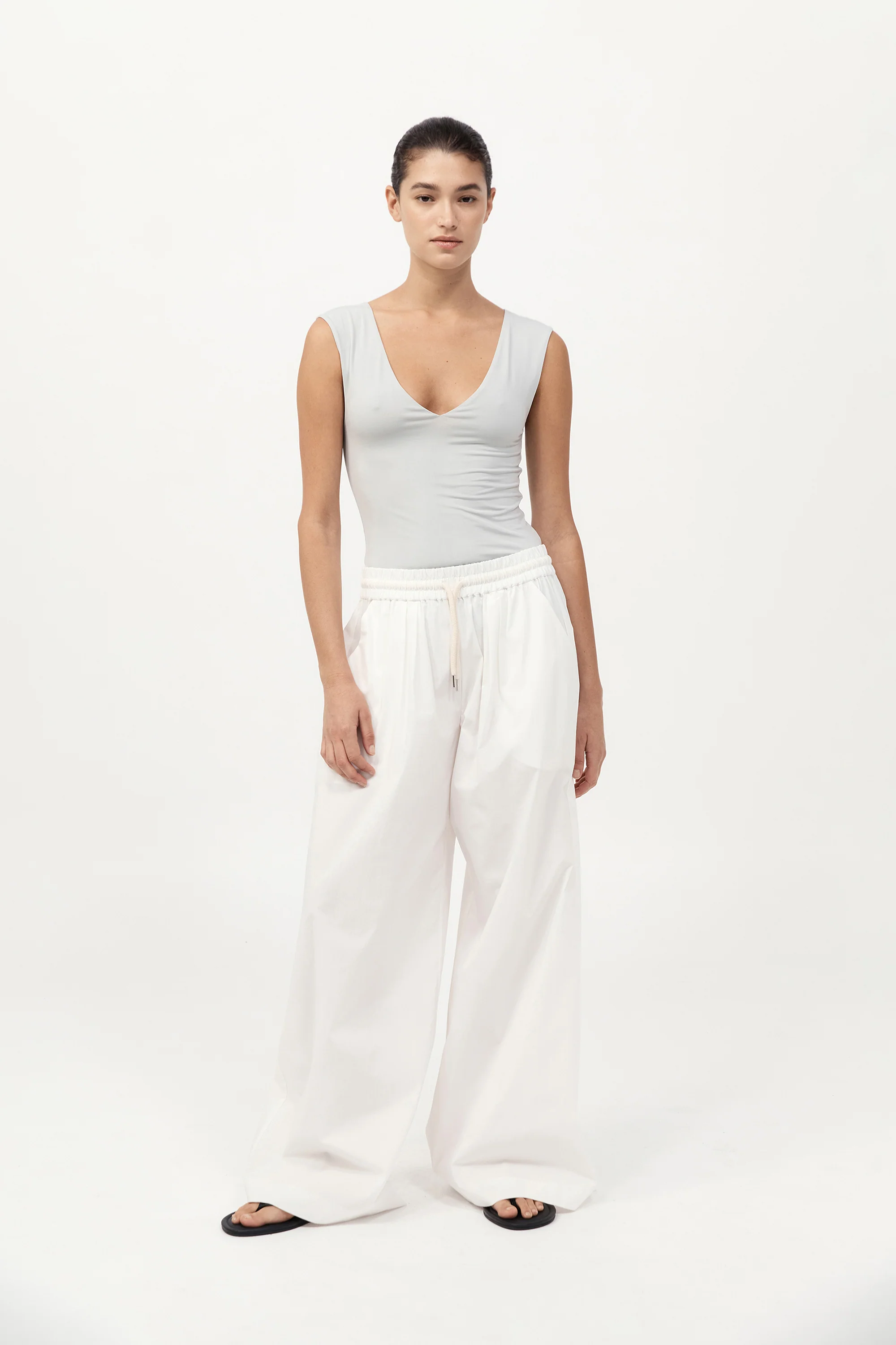 90s Cupro Top - Silver