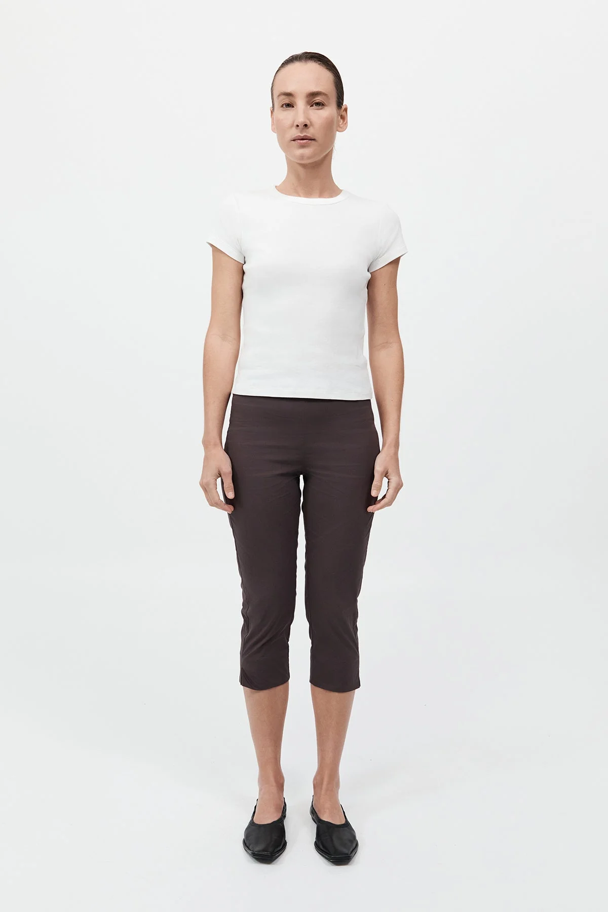 Slim Capri Pant - Chocolate Plum