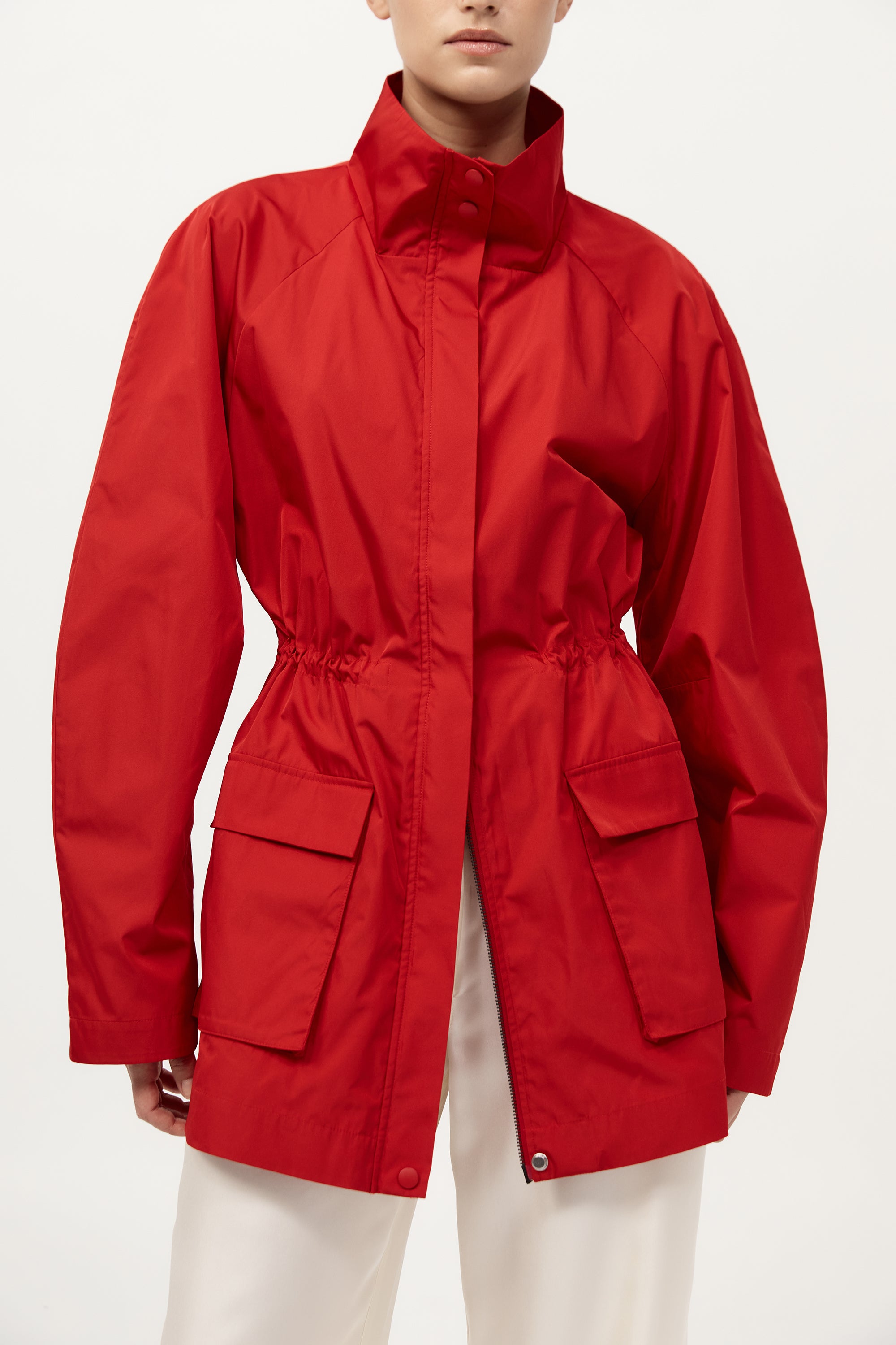 Paper Taffeta Parka - Red