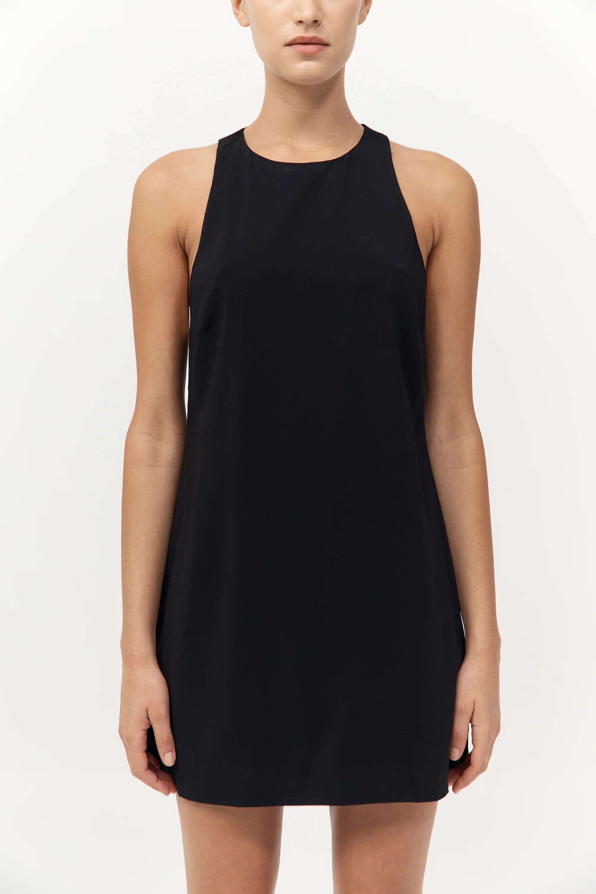 Cut Away Shift Dress - Black