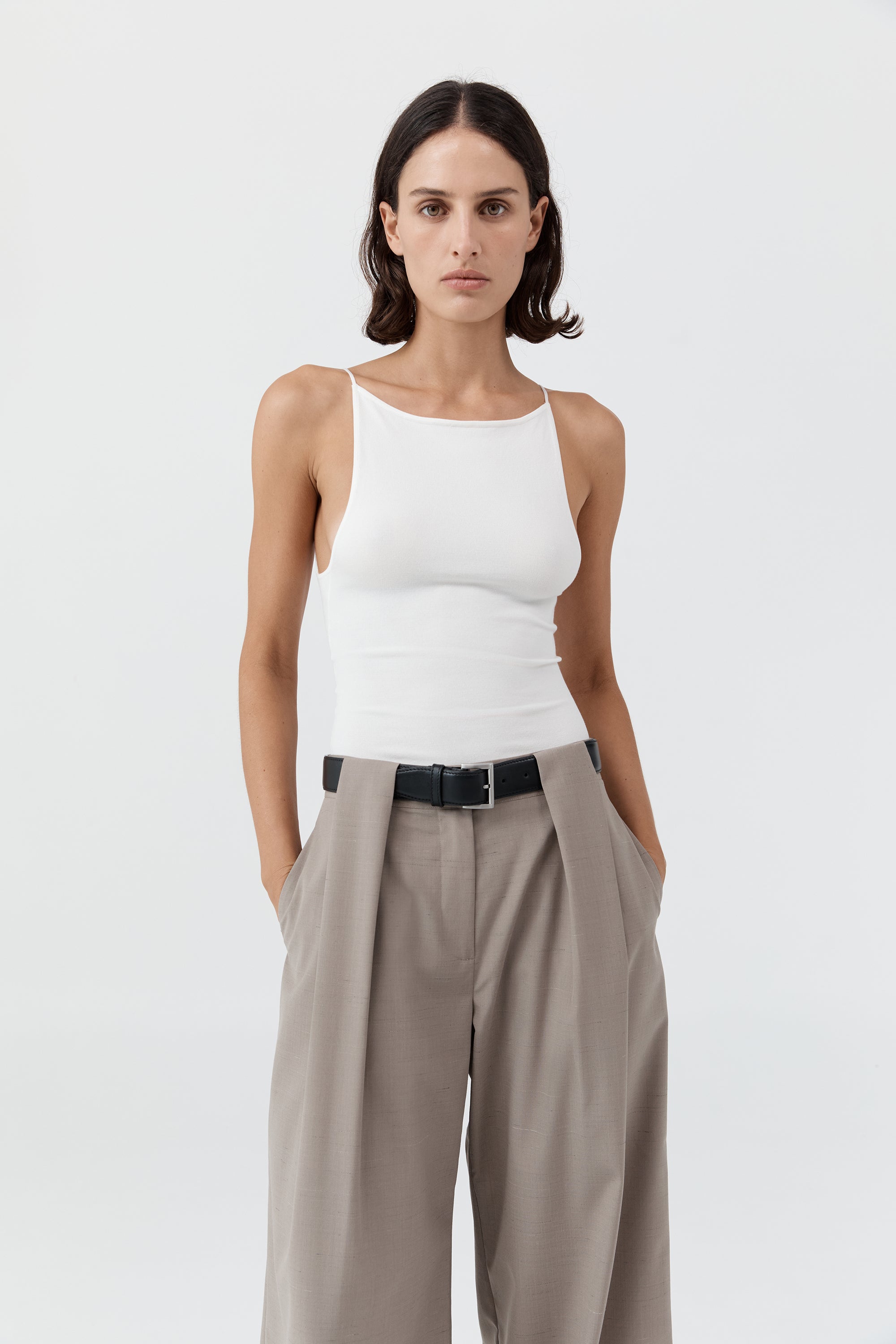 Square Neck Top - Off White