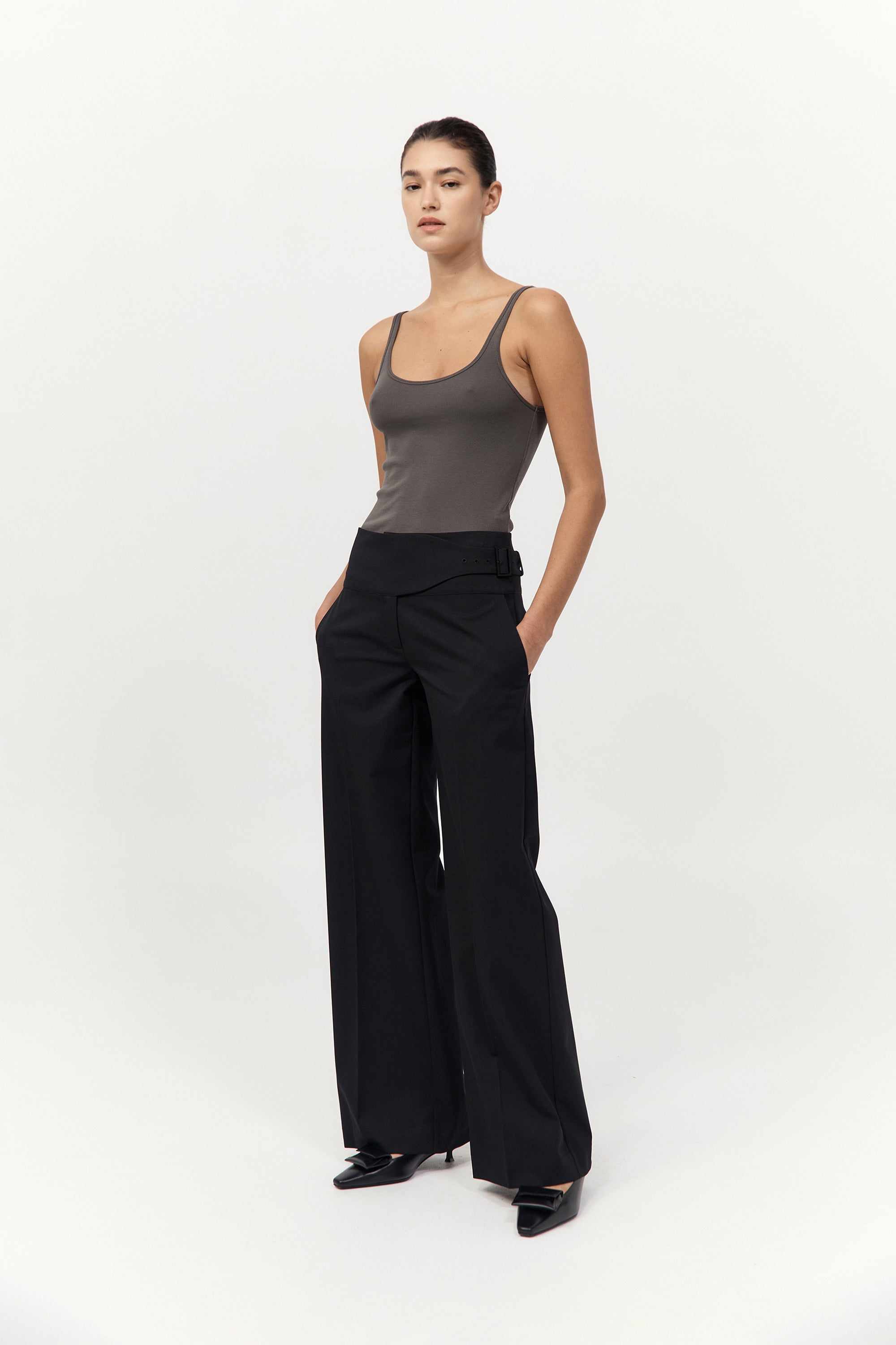 Cummerbund Pants - Black