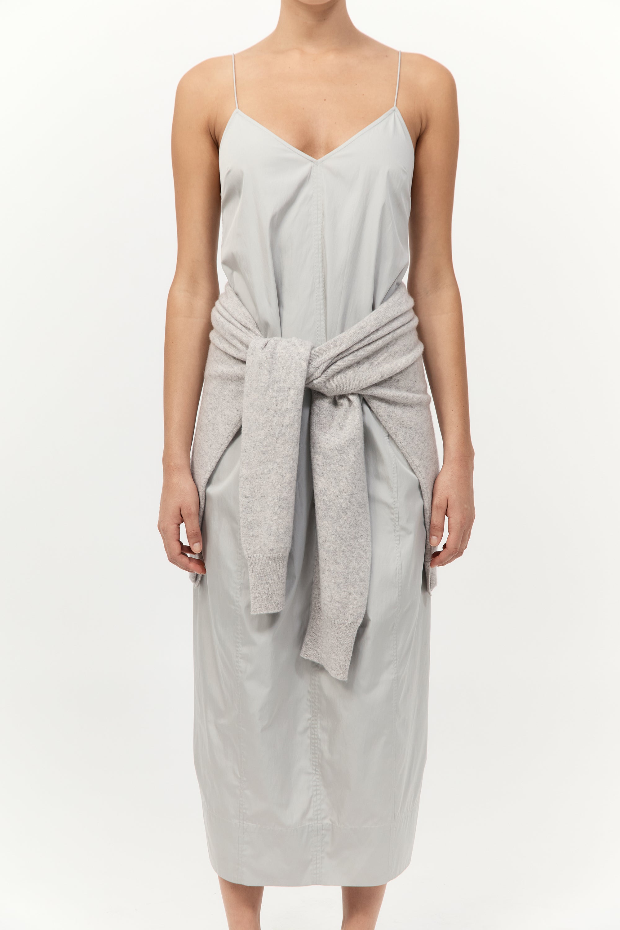 Paper Taffeta Cocoon Dress - Silver