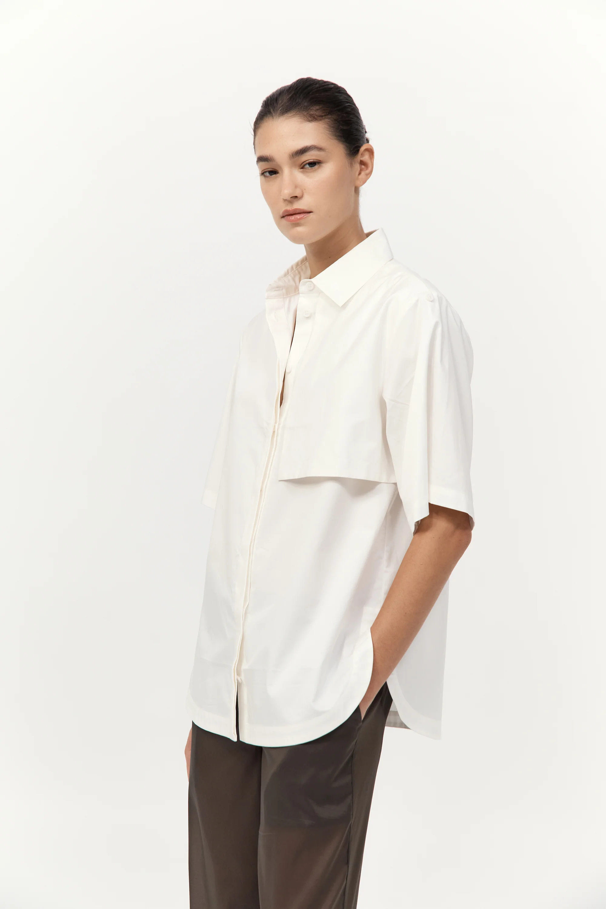 Utility Short Sleeve Shirt - Off White