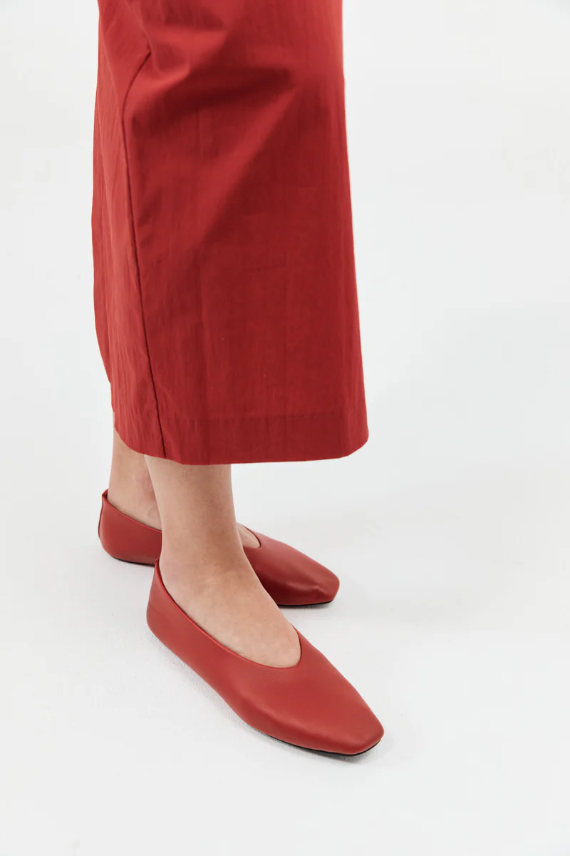 Soft Glove Ballet Flat - Rosso