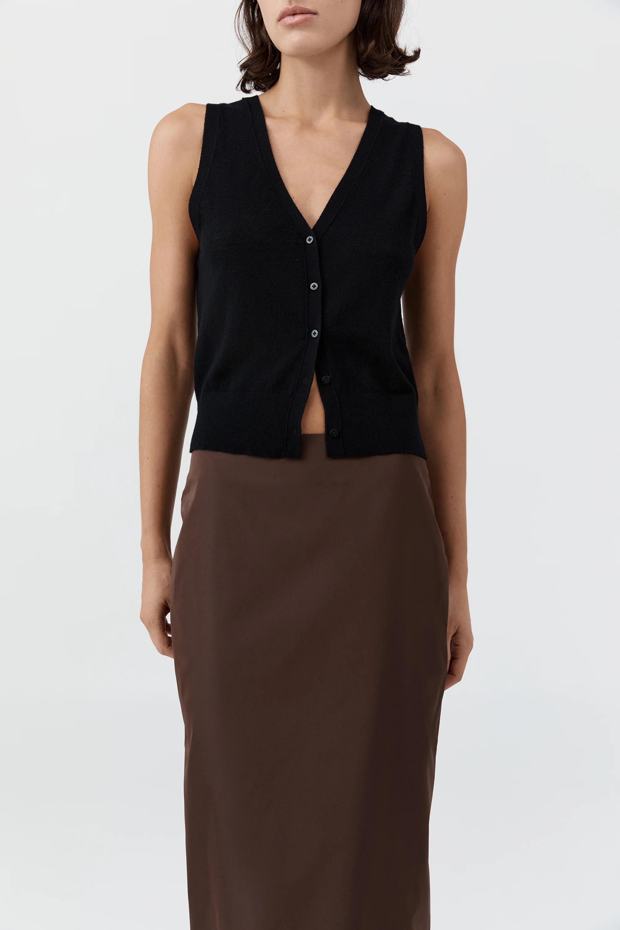 Merino Wool Oupa Vest - Black