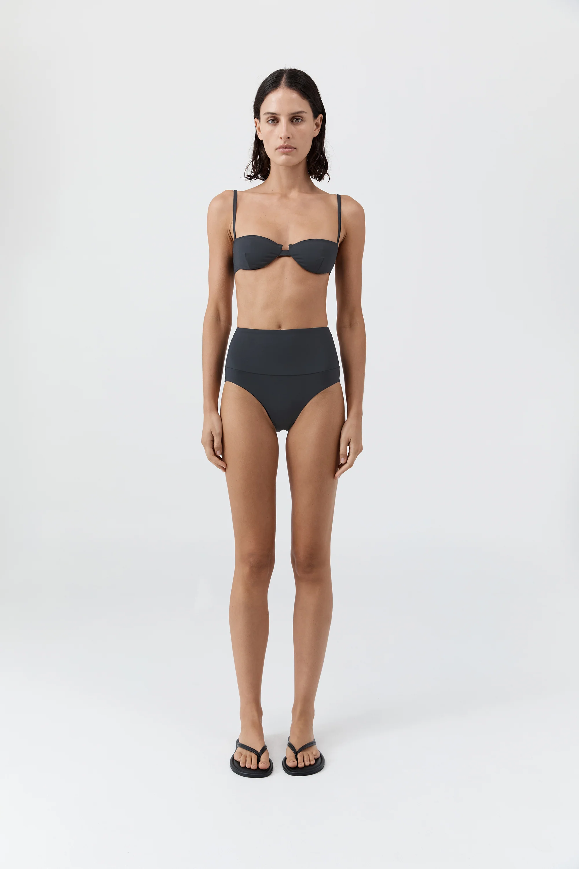 High Waisted Briefs - Graphite