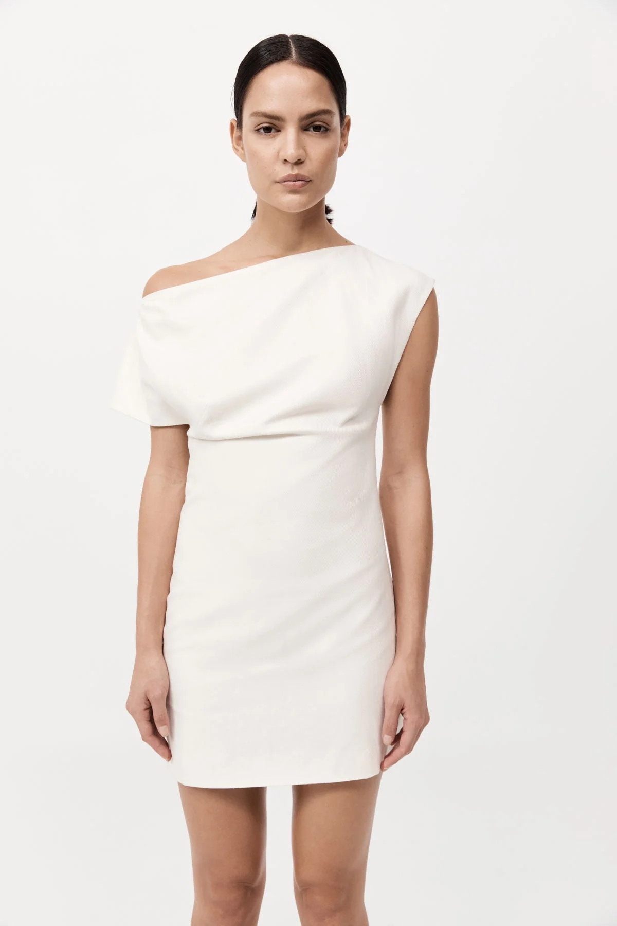Asymmetric Mini Dress - Ivory