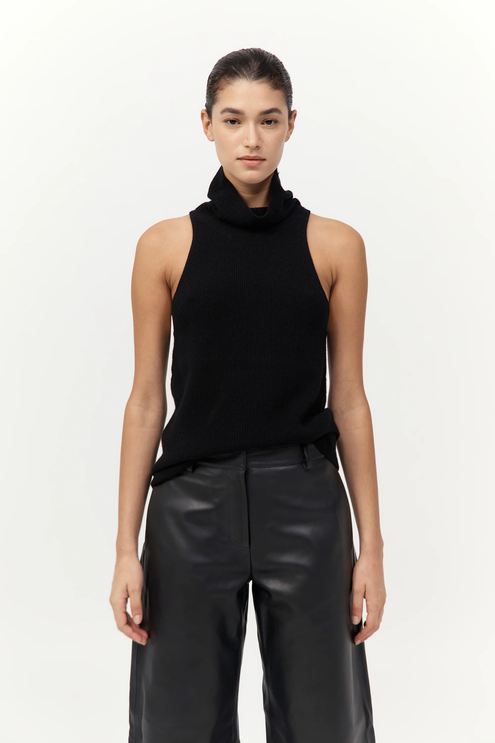 Cashmere Blend Top - Black