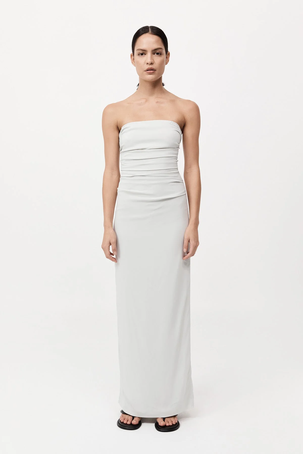 Strapless Tie Back Dress - Silver