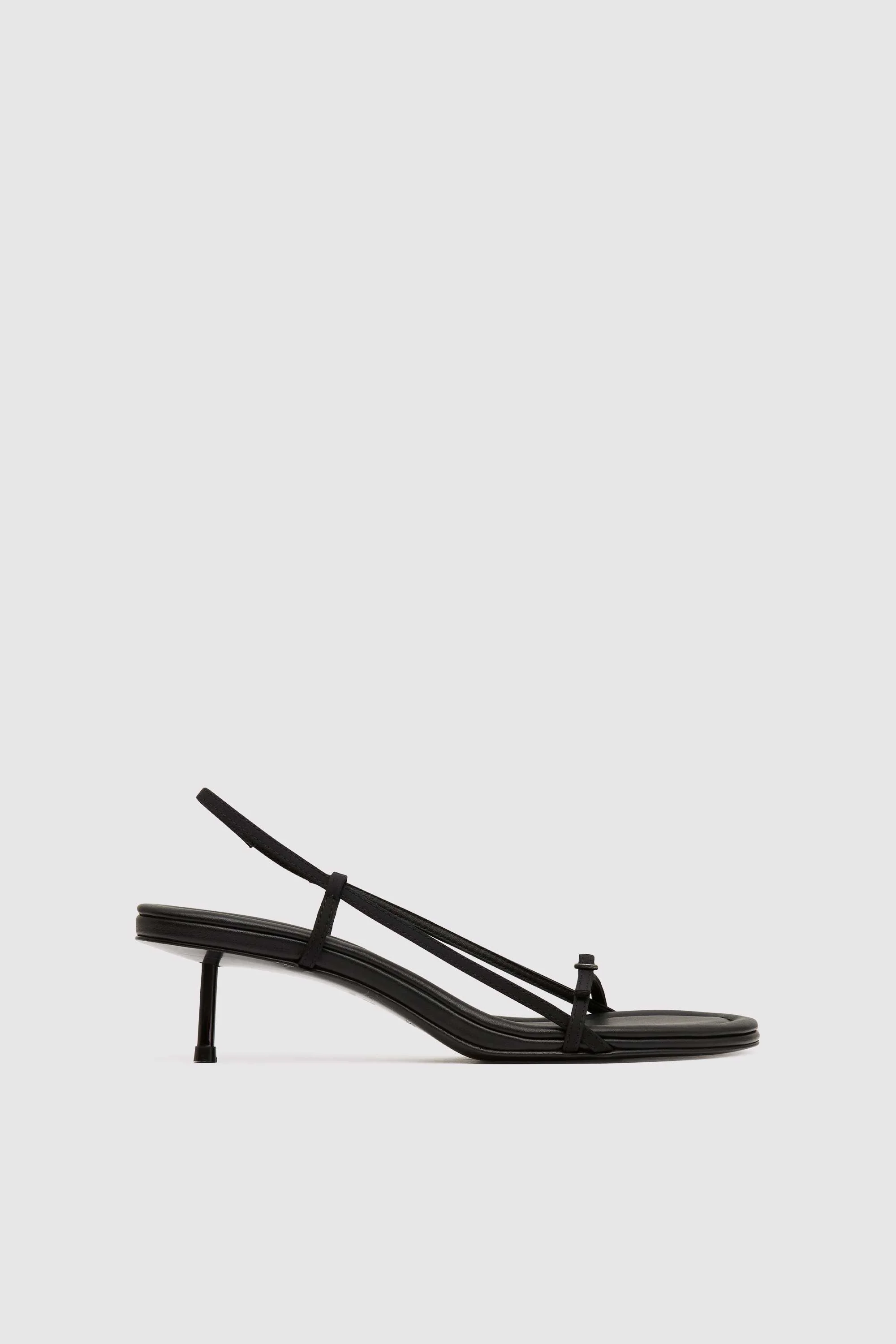 Petit Belt Sling Back Heel - Black