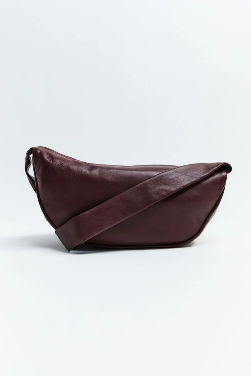 Soft Crescent Bag - Plum