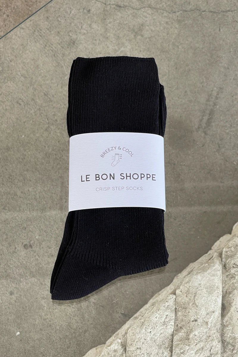 Crisp Step Socks by Le Bon Shoppe - Black