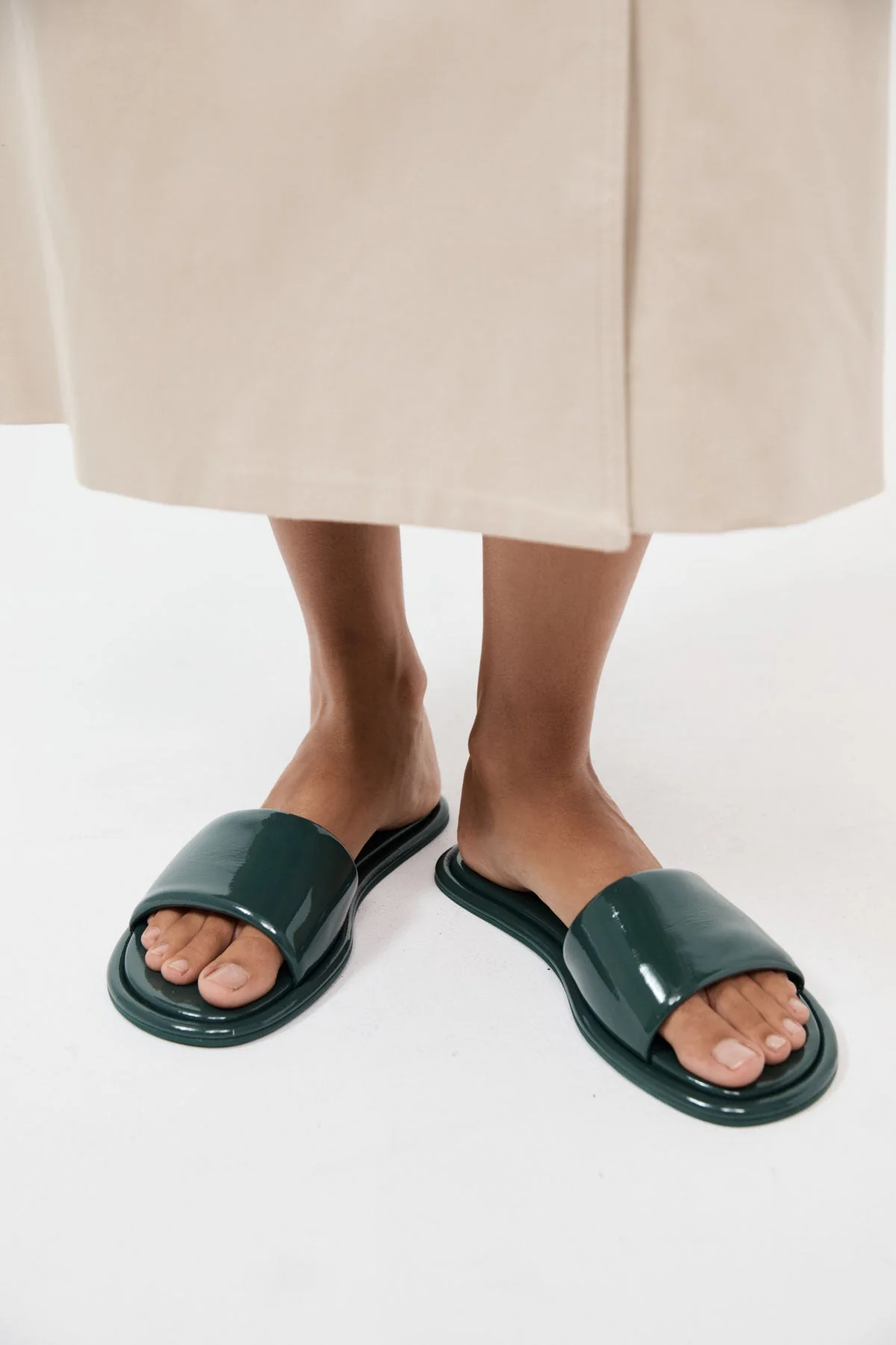 Soft Slipper - Patent Deep Green
