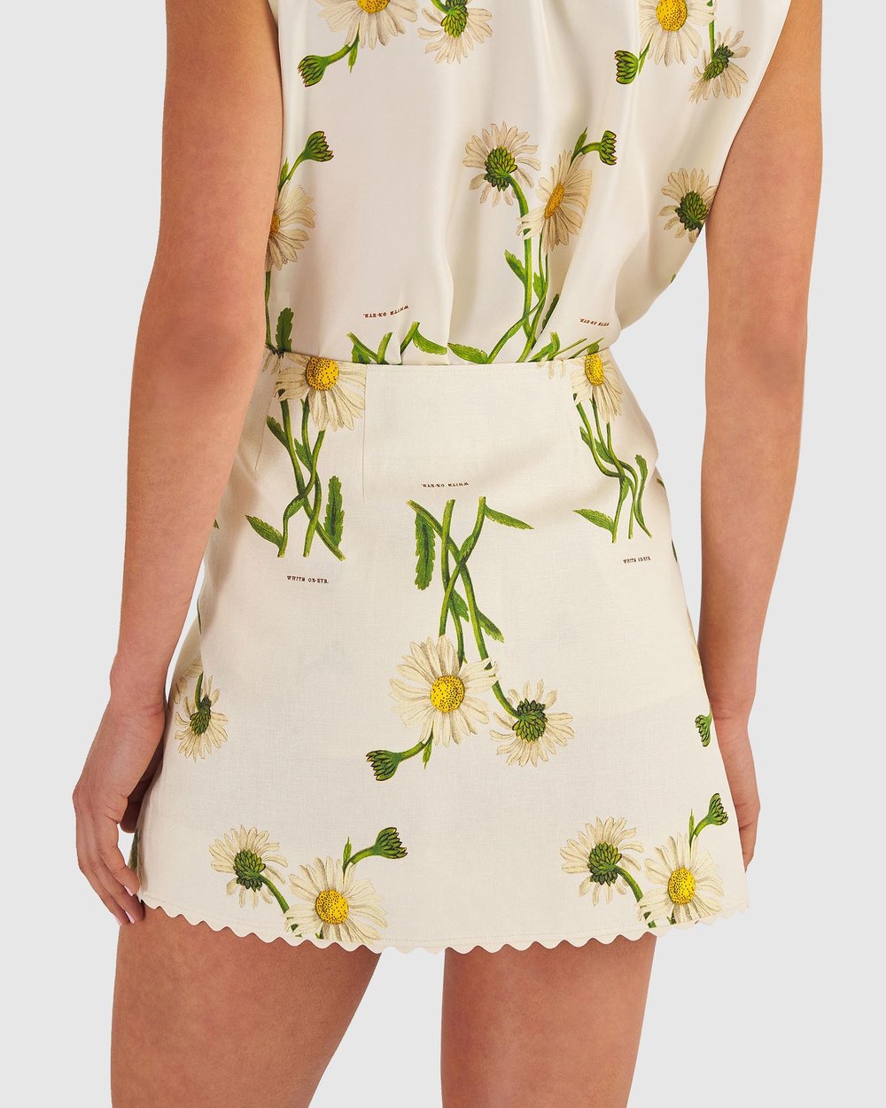 Field Daisy Linen Wrap Skirt