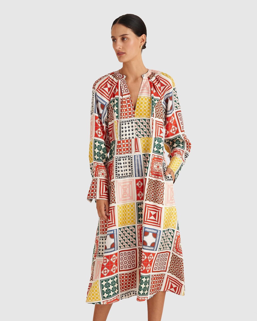 Quilt Print Dress