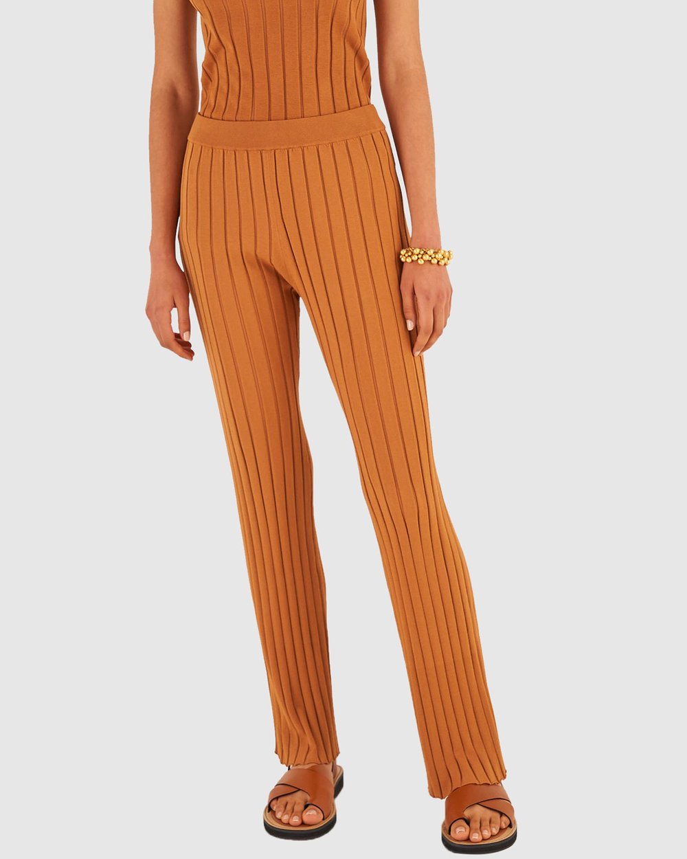 Rib Flare Pants