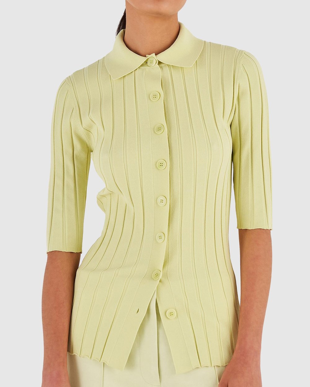 Half Sleeve Rib Cardi