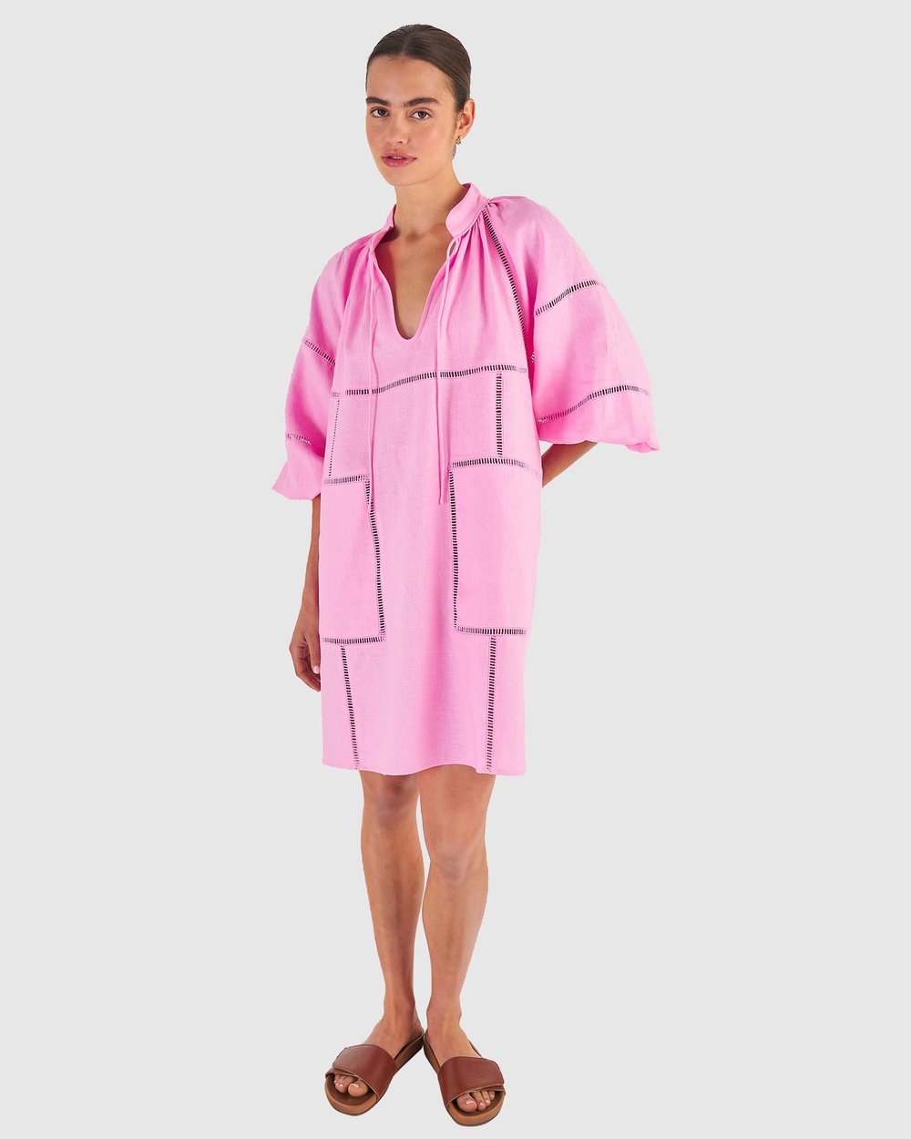 Ladder Stitch Smock Dress