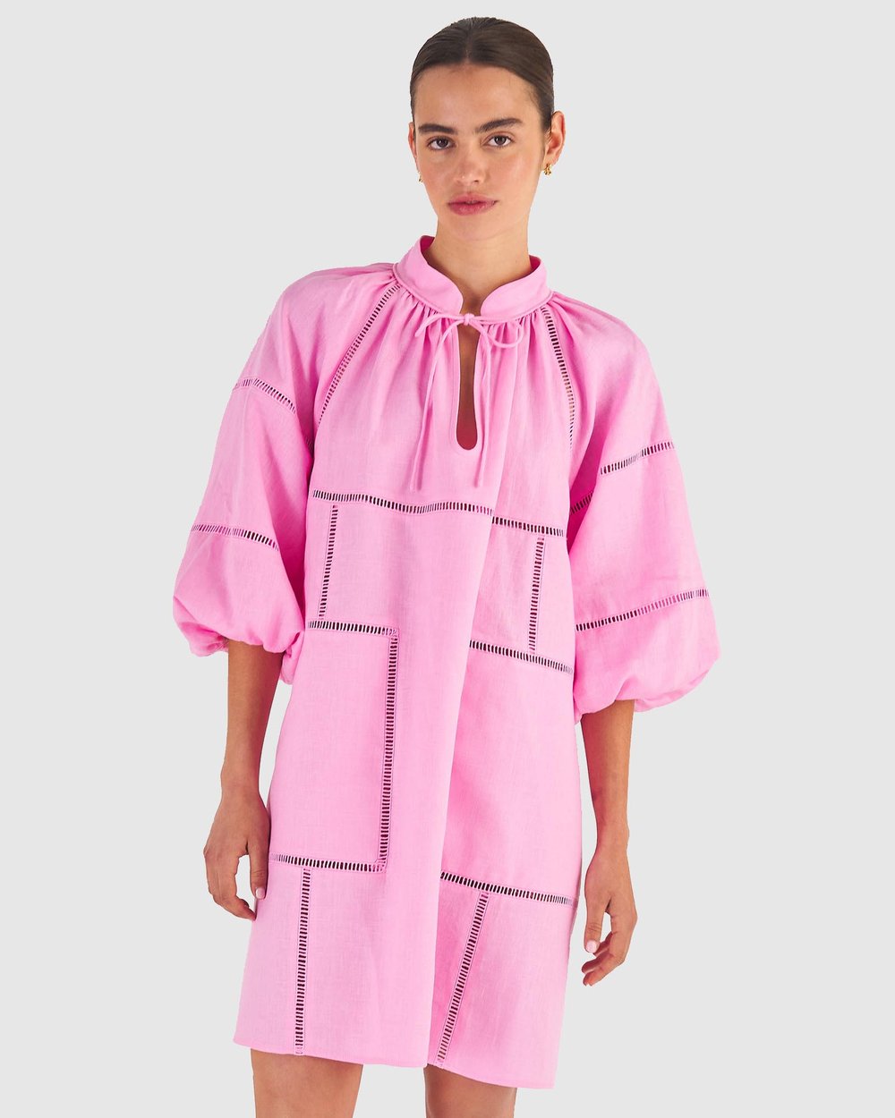 Ladder Stitch Smock Dress