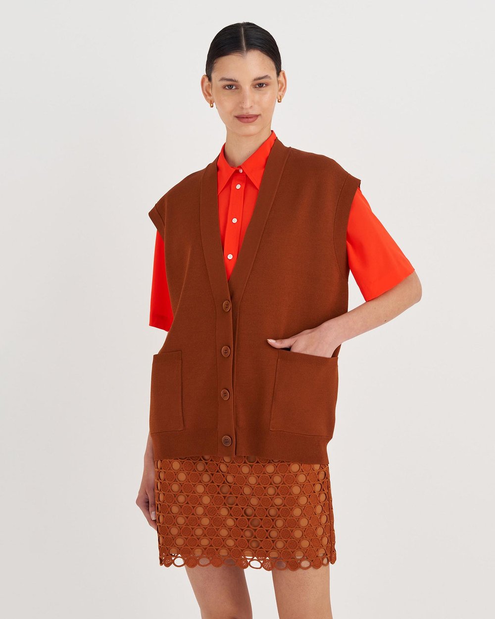 Sleeveless Knit Vest