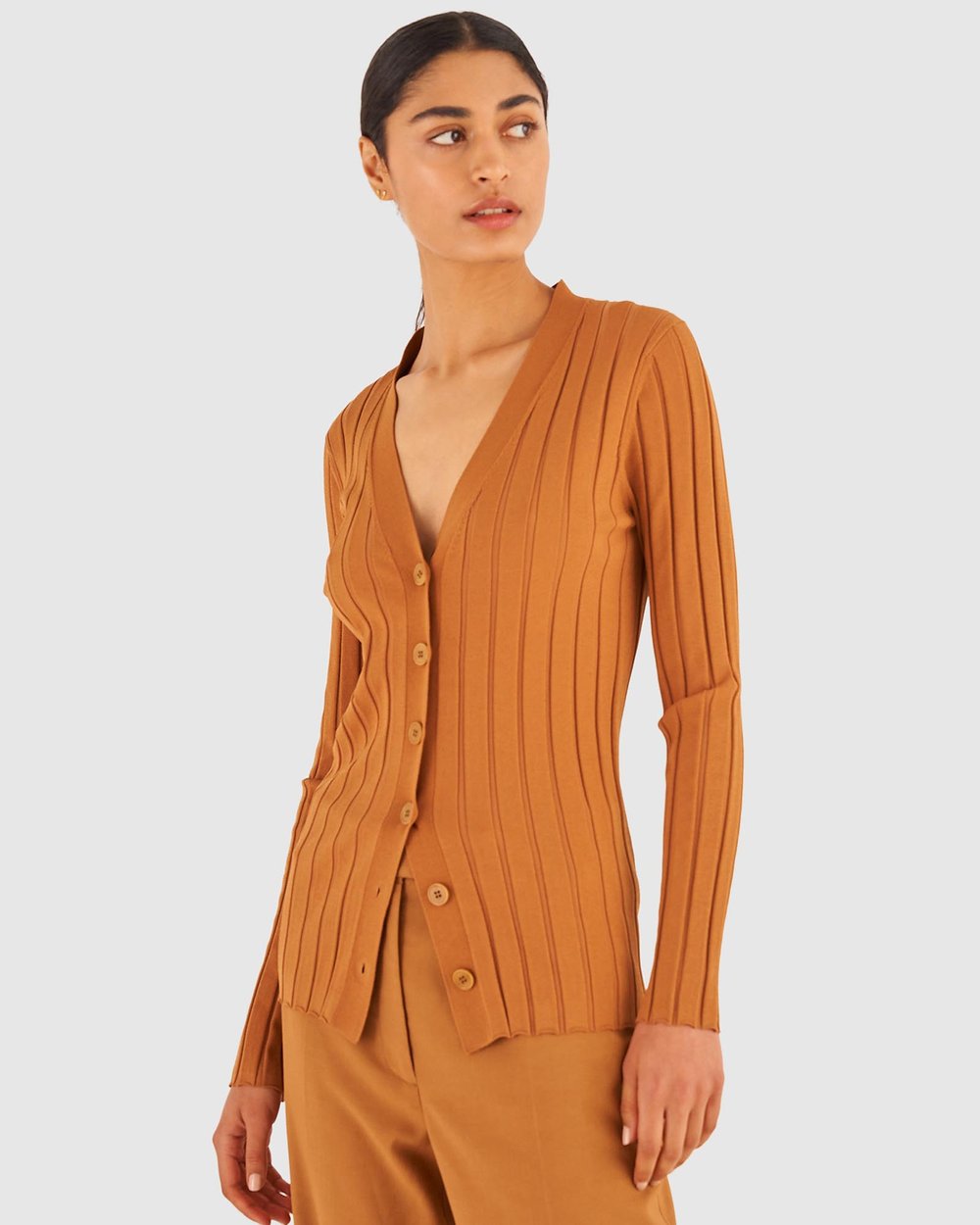 Long Sleeve Rib Cardi