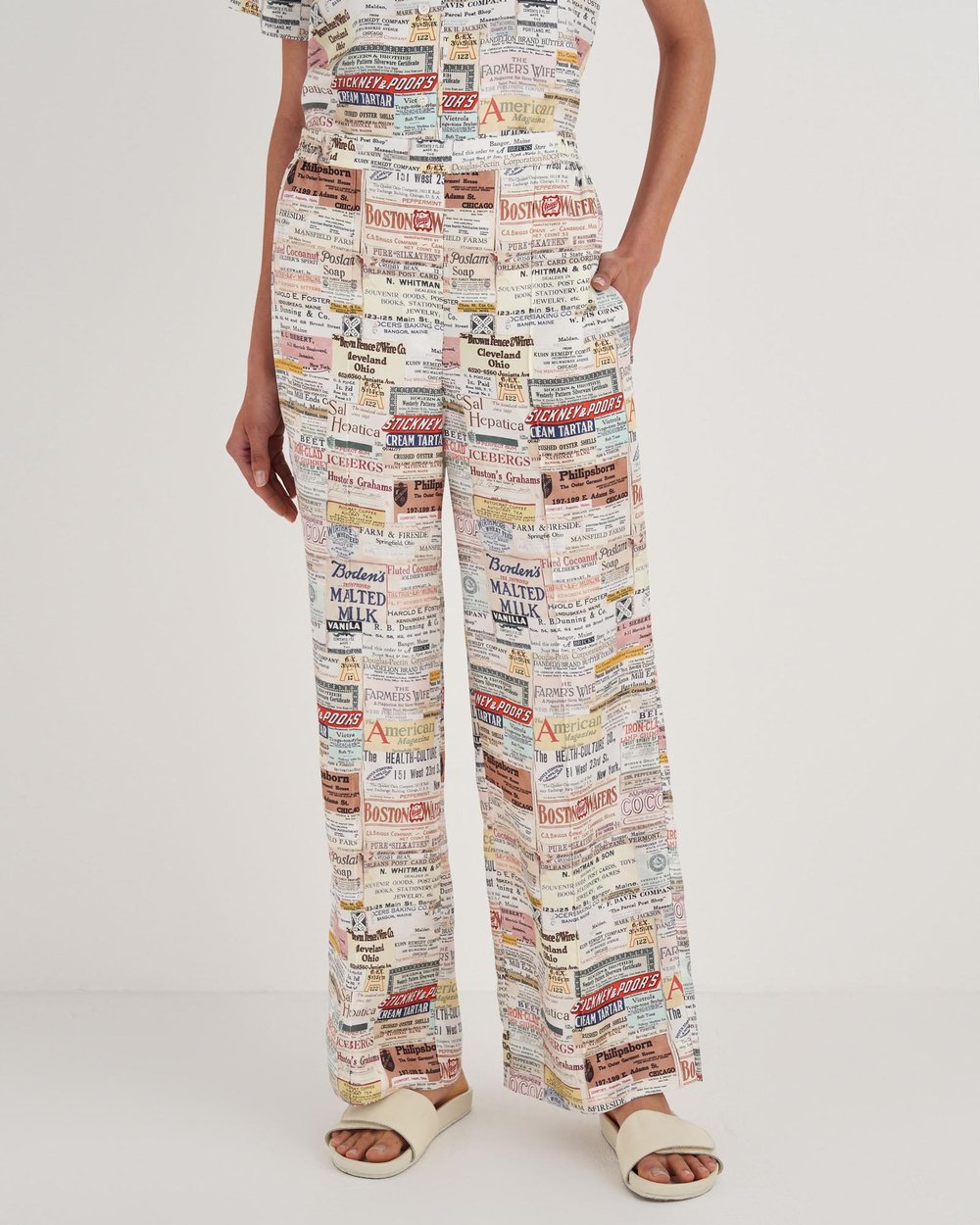 Label Print PJ Pants