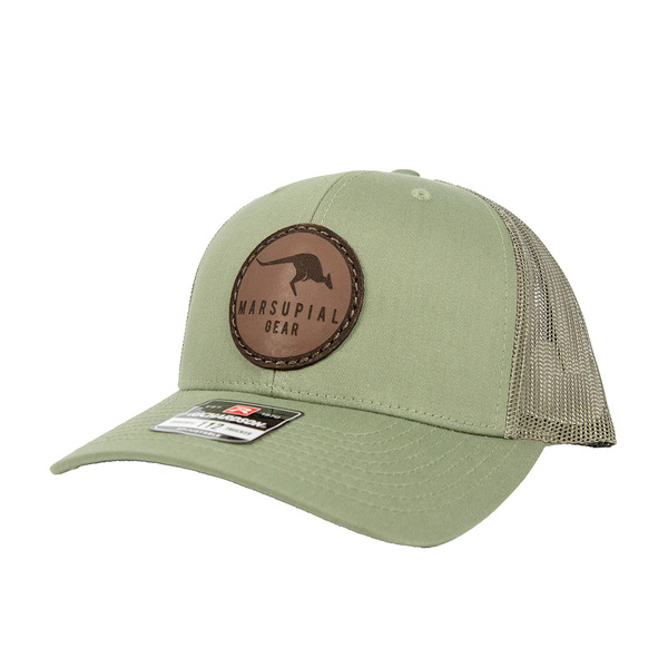 Marsupial Gear Circle Leather Patch Hat - Light Green