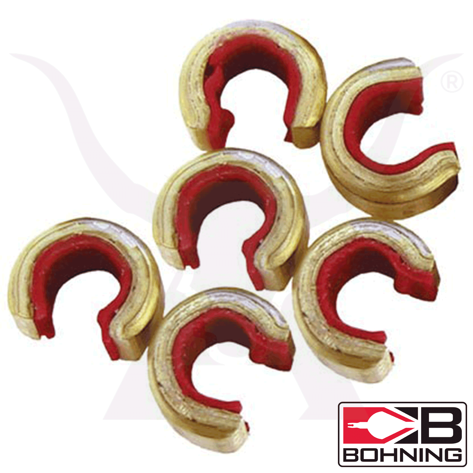 Bohning String Nocking Clips 6 Pack / Cam - Red