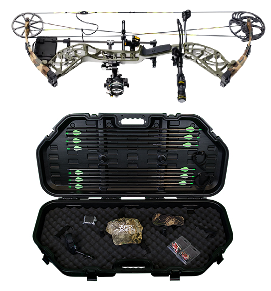 Bear Archery THP Adapt 2+ RTH Throwback Green/Bottomland Limbs / Right Handed / 70lbs - Field Ready Kit